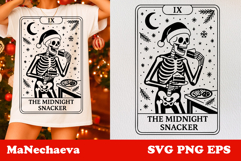 Christmas Skeleton Tarot Card SVG | The Midnight Snacker Product Image 1