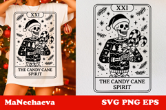 Christmas Skeleton Tarot Card Bundle | Spooky Holiday SVG Product Image 14