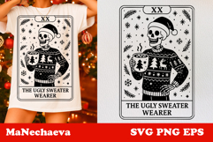 Christmas Skeleton Tarot Card Bundle | Spooky Holiday SVG Product Image 17