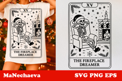 Christmas Skeleton Tarot Card Bundle | Spooky Holiday SVG Product Image 19