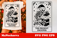 Christmas Skeleton Tarot Card Bundle | Spooky Holiday SVG Product Image 20