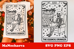 Christmas Skeleton Tarot Card Bundle | Spooky Holiday SVG Product Image 3