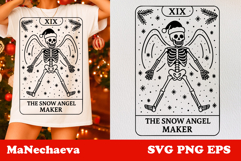 Christmas Skeleton Tarot Card Bundle | Spooky Holiday SVG Product Image 22