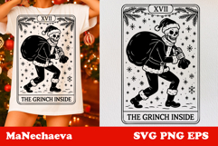 Christmas Skeleton Tarot Card Bundle | Spooky Holiday SVG Product Image 23