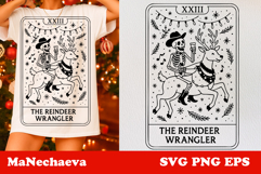 Christmas Skeleton Tarot SVG | The Reindeer Wrangler Clipart Product Image 1