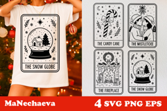 Christmas Tarot Card SVG | Vintage Holiday Clipart Product Image 1