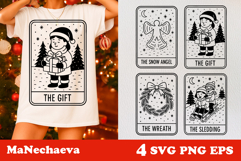 Christmas Tarot Card SVG Bundle | Vintage Holiday Clipart Product Image 6