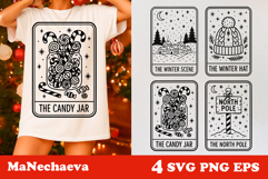 Christmas Tarot Card SVG | Vintage Holiday Clipart Product Image 1