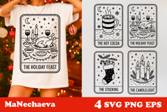 Christmas Tarot Card SVG Bundle | Vintage Holiday Clipart Product Image 9