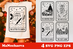 Christmas Tarot Card SVG Bundle | Vintage Holiday Clipart Product Image 10