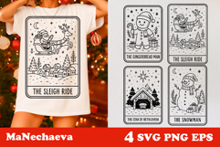 Christmas Tarot Card SVG Bundle | Vintage Holiday Clipart Product Image 3