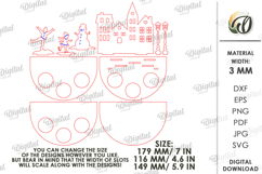 Christmas Tea Candle Holder Laser Cut. Tealight Holder SVG Product Image 2