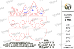 Christmas Tea Candle Holder Laser Cut. Tealight Holder SVG Product Image 2