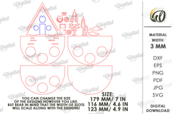 Christmas Tea Candle Holder Laser Cut. Tealight Holder SVG Product Image 2