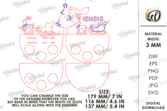 Christmas Tea Candle Holder Laser Cut. Tealight Holder SVG Product Image 2