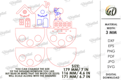 Christmas Tea Candle Holder Laser Cut. Tealight Holder SVG Product Image 2