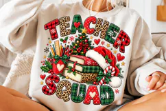 Christmas Teacher Squad PNG, Christmas Sublimation Product Image 3