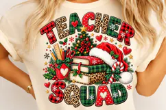 Christmas Teacher Squad PNG, Christmas Sublimation Product Image 4
