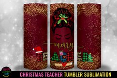 Merry Teacher Christmas Tumbler Sublimation I 20 Oz Tumbler