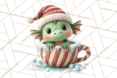 Christmas Teacup Clipart PNG Cute Holiday Characters Product Image 4
