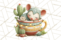 Christmas Teacup Clipart PNG Cute Holiday Characters Product Image 5