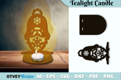 Gnome Christmas Tealight Candle Holder Lasercut BUNDLES Product Image 3