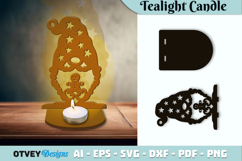 Gnome Christmas Tealight Candle Holder Lasercut BUNDLES Product Image 9