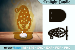 Gnome Christmas Tealight Candle Holder Lasercut BUNDLES Product Image 12