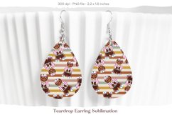 Christmas Teardrop Earring Gingerbread Sublimation Earring