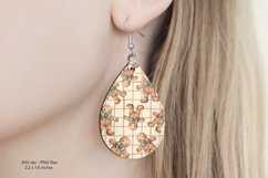 Christmas Teardrop Earring Gingerbread Sublimation Earring