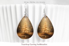 Christmas Teardrop Earring Sublimation Christmas Earrings