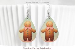 Christmas Teardrop Earring Sublimation Christmas Earrings