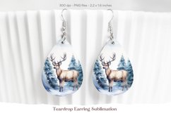 Christmas Teardrop Earring Sublimation Christmas Earrings