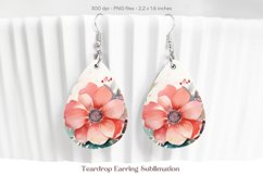 Christmas Teardrop Earring Sublimation Christmas Earrings