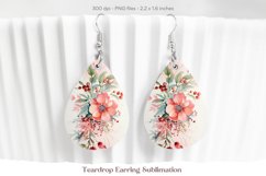 Christmas Teardrop Earring Sublimation Christmas Earrings