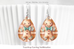 Christmas Teardrop Earring Sublimation Christmas Earrings