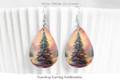 Christmas Teardrop Earring Sublimation Christmas Earrings