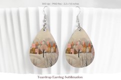 Christmas Teardrop Earring Sublimation Christmas Earrings