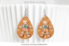 Christmas Teardrop Earring Sublimation Christmas Earrings
