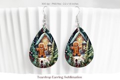 Christmas Teardrop Earring Sublimation Christmas Earrings