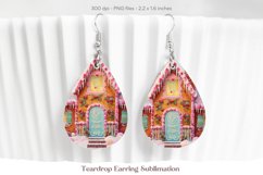 Christmas Teardrop Earring Sublimation Christmas Earrings