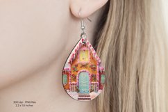Christmas Teardrop Earring Sublimation Christmas Earrings