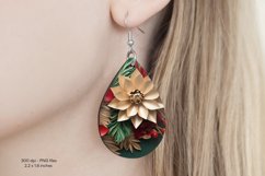 Christmas Teardrop Earring Sublimation Christmas Earrings