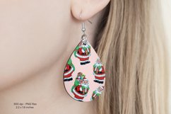 Christmas Teardrop Earrings Christmas Sublimation Earrings