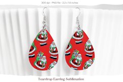 Christmas Teardrop Earrings Christmas Sublimation Earrings