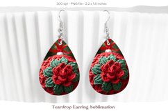 Christmas Teardrop Earrings Christmas Sublimation Earrings