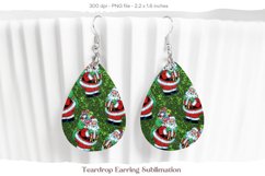 Christmas Teardrop Earrings  Christmas Sublimation Earrings