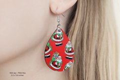 Christmas Teardrop Earrings Christmas Sublimation Earrings