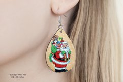 Christmas Teardrop Earrings Christmas Sublimation Earrings