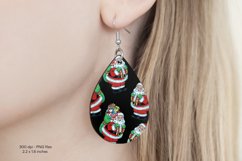 Christmas Teardrop Earrings Christmas Sublimation Earrings